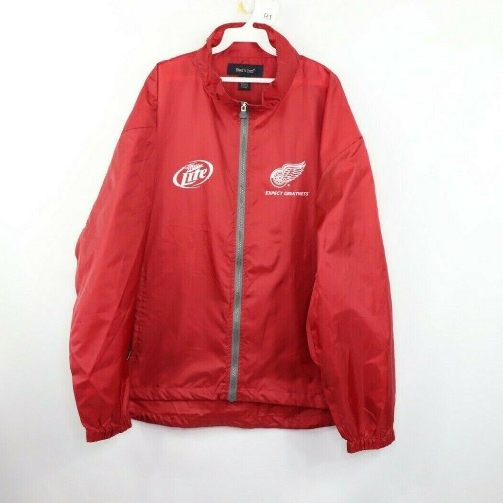 Vintage Detroit Red Wings Miller Lite Jacket Red